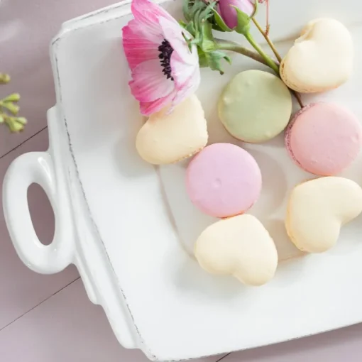 Lastra Handled Square Platter - White