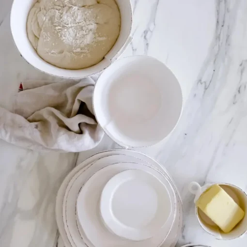 Lastra Stacking Serving Bowl White