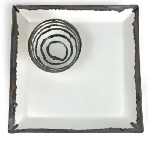 Linea Drip Square Platter