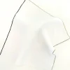 Linen Napkin Set of 4 - White with Neutral Hem