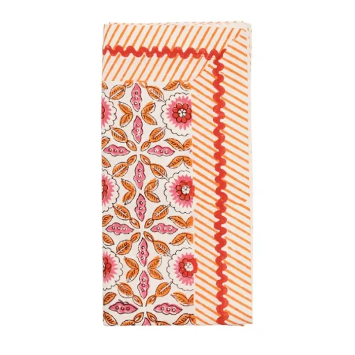 Majorelle Orange Pink Napkin Set of 4