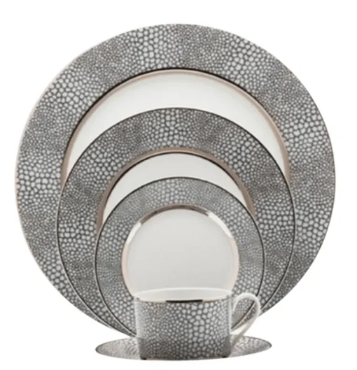 Makassar Gray & Platinum Dinnerware