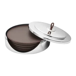 Manhattan Leather Coaster Set