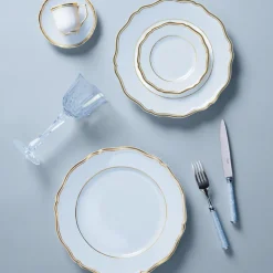 Mazurka Gold & Blue Grey Dinnerware
