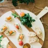 Modern Round Charcuterie Board White