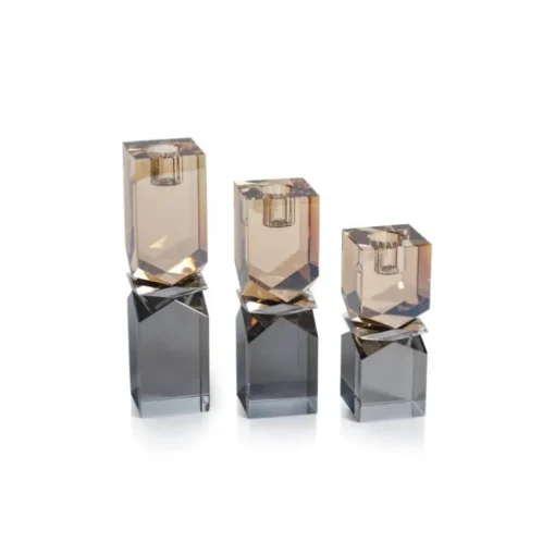 Mozart Smoke & Gold Crystal Holder