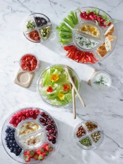 Multi Platter Server | Clear Glass