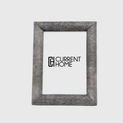 Oxford Faux Shagreen Frame Cool Gray