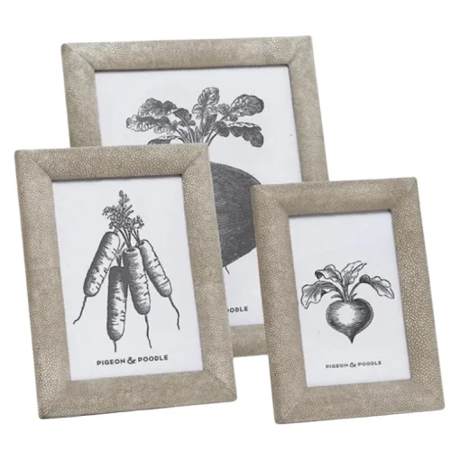 Oxford Faux Shagreen Frame Sand
