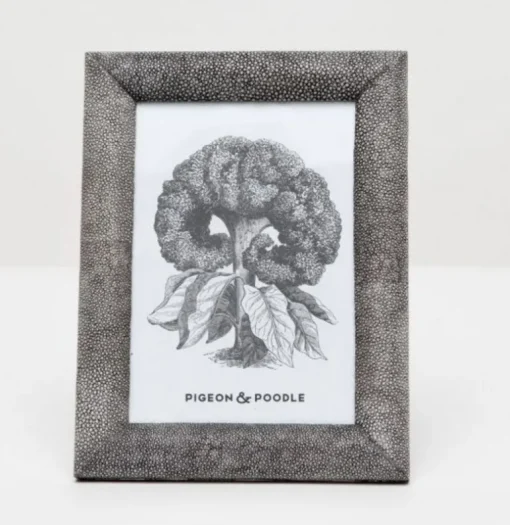 Oxford Faux Shagreen Frame Cool Gray