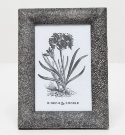 Oxford Faux Shagreen Frame Cool Gray