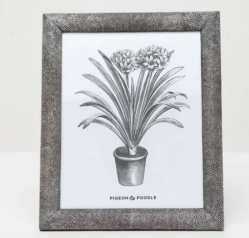 Oxford Faux Shagreen Frame Cool Gray