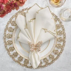 Papillon Butterfly Napkin Ring Boxed Set of 4
