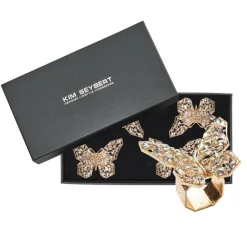 Papillon Butterfly Napkin Ring Boxed Set of 4
