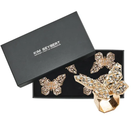 Papillon Butterfly Napkin Ring Boxed Set of 4