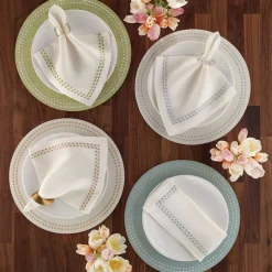 Pearls Napkin Navy Set of 4