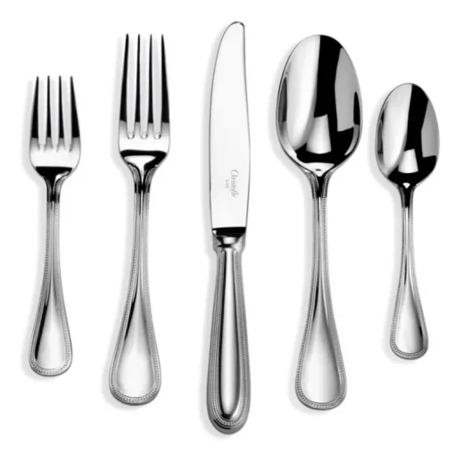 Perles Christofle Stainless Steel Flatware 5 Piece Setting