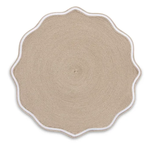 Piped Oxford Placemat Ivory Dust Set of 4