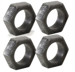 Piper Napkin Ring Grey Set of 4