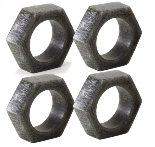 Piper Napkin Ring Grey Set of 4