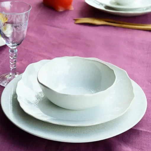 Plume White Dinnerware Pearl