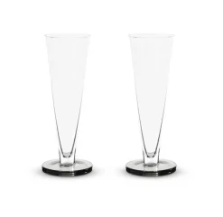Puck Flute Glasses Set of 2