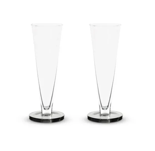 Puck Flute Glasses Set of 2