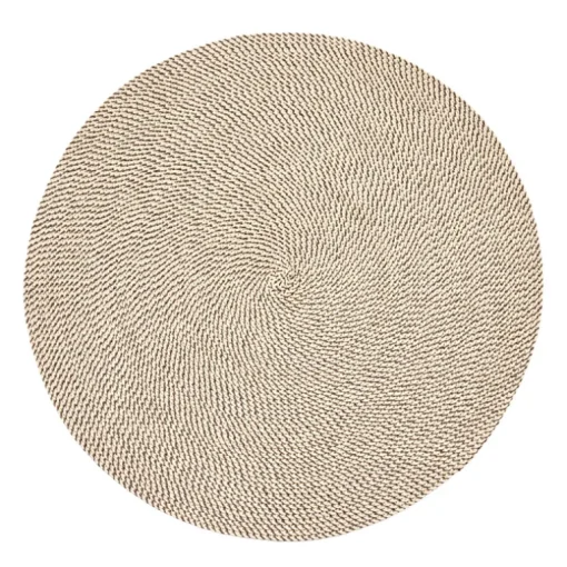 Rattan Round Weave Placemat Set of 4 - Slate