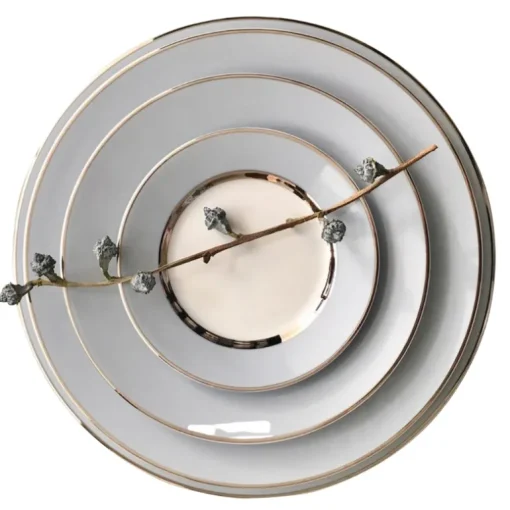 Recamier MAK Grey & Platinum Dinnerware