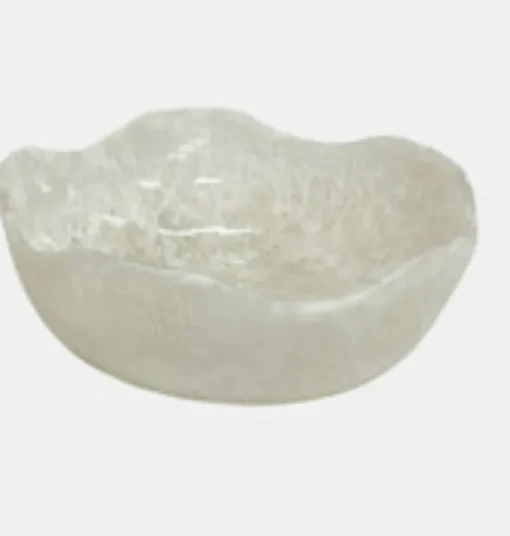 Resin Ripples Bowl White -