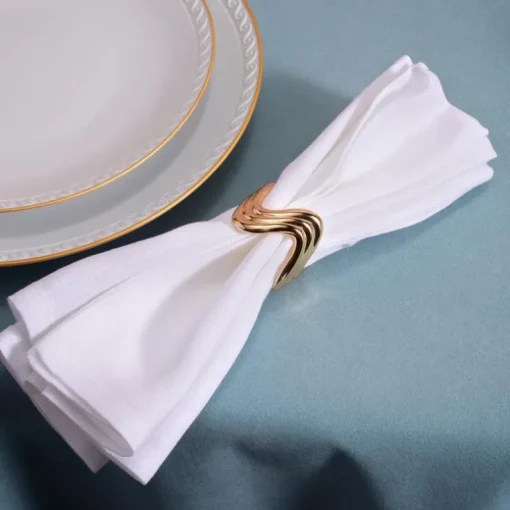 Ripple Napkin Ring Gold Set of 4