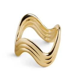 Ripple Napkin Ring Gold Set of 4