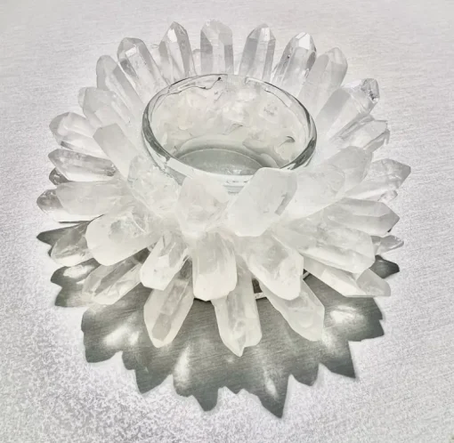 Rock Quartz Votive Holder