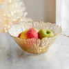 Rufolo Glass Deep Bowl Gold Large