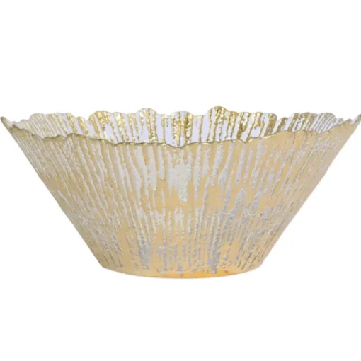 Rufolo Glass Deep Bowl Gold Large