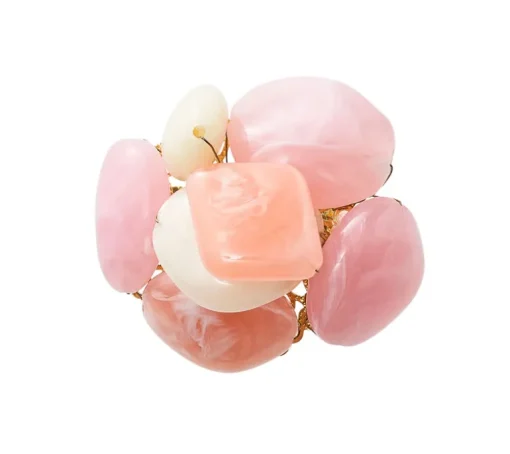 Sea Stone Napkin Ring Blush Set of 4