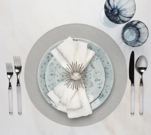 Shagreen Placemat Elephant Grey Set of 4