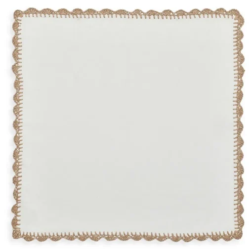 Shell Edge Napkin White & Natural Set of 4