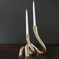 Sierra Gold Serpente Candlestick 11"