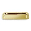 Striations Gold Small Rectangle Serving Tray