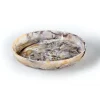 Swirl Colored Resin Round Platter Mocha Medium