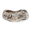 Swirl Colored Resin Scallop Rectangle Bowl - Mocha