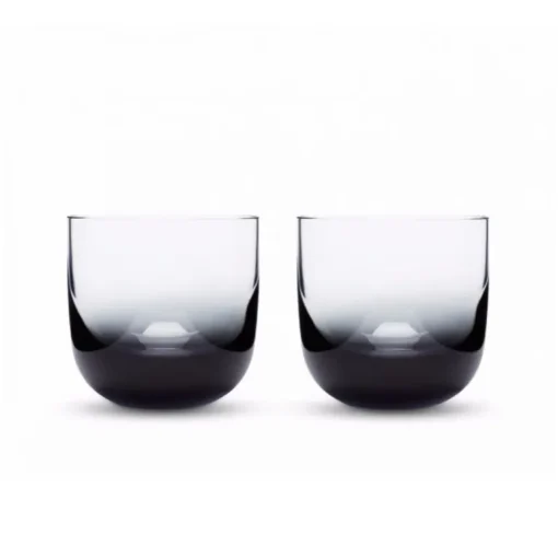 Tank Whiskey Glass Black Set of 2