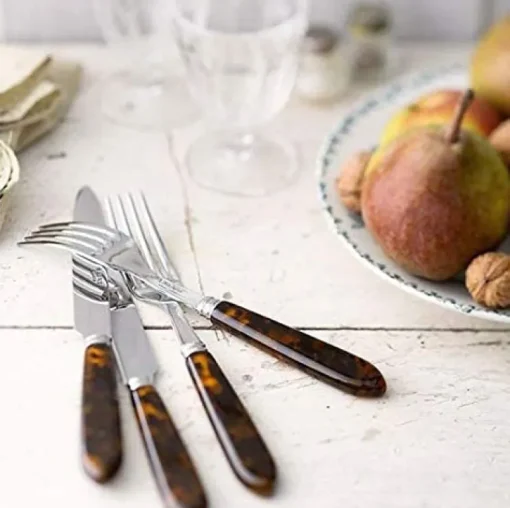 Tortoise Flatware 5 Piece Setting