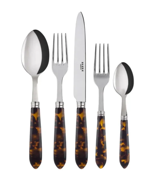 Tortoise Flatware 5 Piece Setting