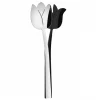 Tulipano Salad Serving Set - Silver & Black