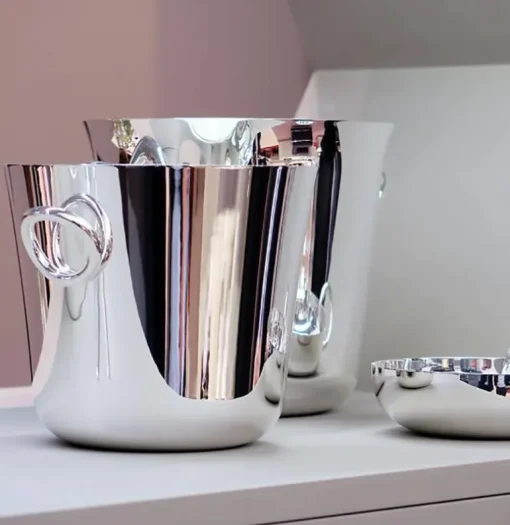 Vertigo Silver Plated Ice Bucket