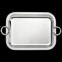 Vertigo Silver Plated Rectangle Tray - Medium