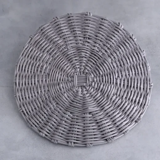 Vida Faux Wicker Placemat Grey Set of 4