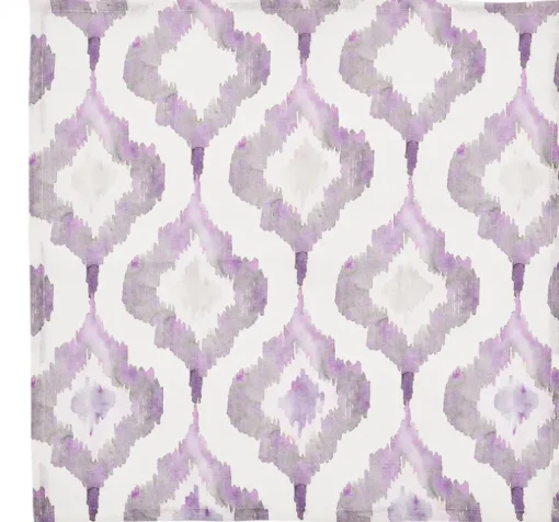 Watercolor Ikat Napkin Lilac & Grey Set of 4